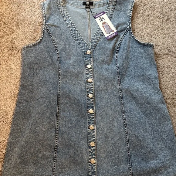 NWT FRYE Denim Mini Dress Size XXL - Picture 4 of 4